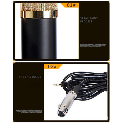 BM800 Condenser Microphone Compatible with PC/Mac for Live Streaming