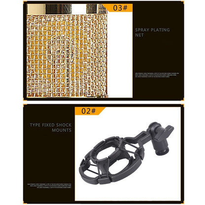 BM800 Condenser Microphone Compatible with PC/Mac for Live Streaming