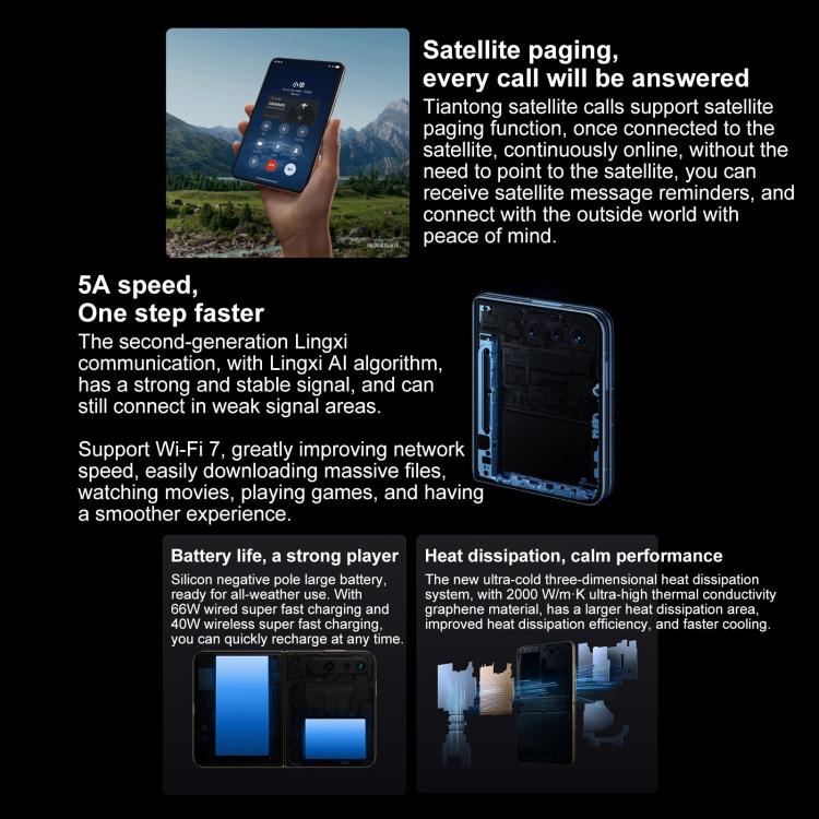 HUAWEI Pura X, 12GB+256GB, Side Fingerprint Identification, 6.3 inch + 3.5 inch HarmonyOS 5.0.1 Octa Core, NFC, OTG, Not Support Google Play, 12GB+256GB - Alex Bazar Mx
