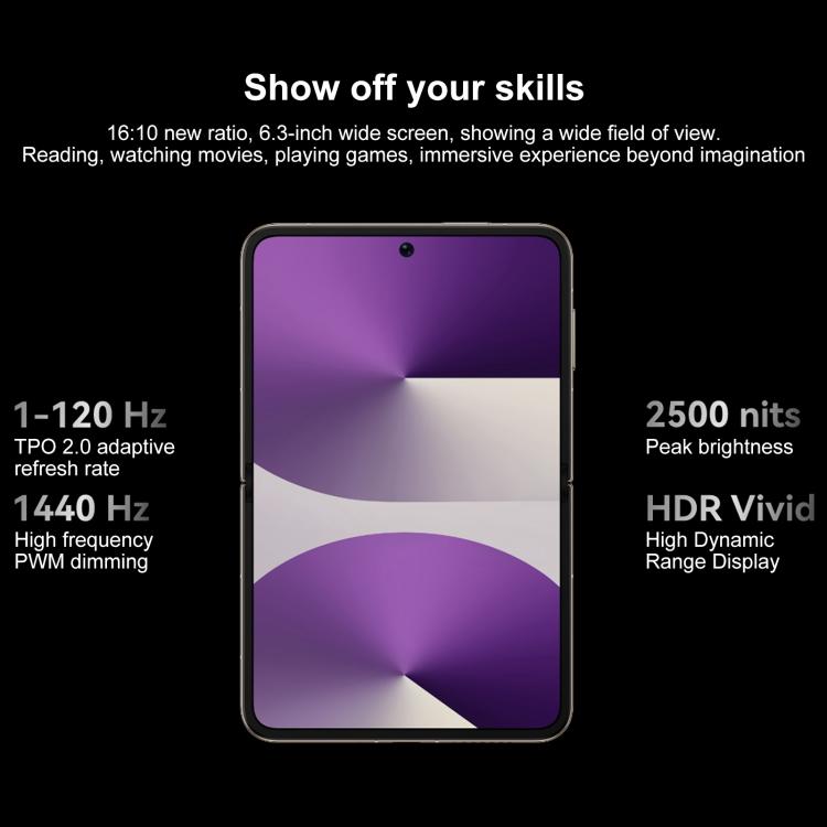 HUAWEI Pura X, 12GB+256GB, Side Fingerprint Identification, 6.3 inch + 3.5 inch HarmonyOS 5.0.1 Octa Core, NFC, OTG, Not Support Google Play, 12GB+256GB - Alex Bazar Mx