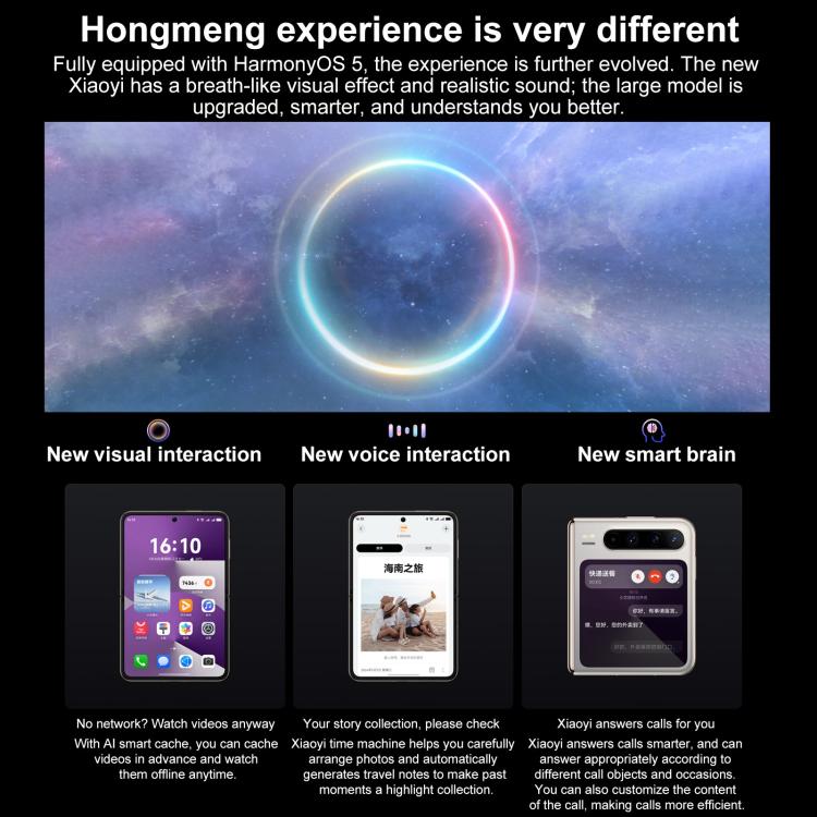 HUAWEI Pura X, 12GB+256GB, Side Fingerprint Identification, 6.3 inch + 3.5 inch HarmonyOS 5.0.1 Octa Core, NFC, OTG, Not Support Google Play, 12GB+256GB - Alex Bazar Mx