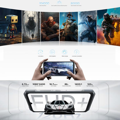 DOOGEE Blade GT Ultra Rugged Phone, 12GB+512GB, 6.72-inch Display, Android 14, MediaTek Dimensity 7300 Octa Core, Network: 5G, OTG, NFC, LED Light Effect, Blade GT Ultra 16GB+512GB