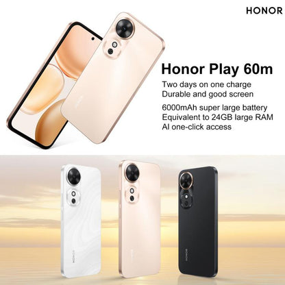 Honor Play 60m, 12GB+256GB, Side Fingerprint, 6.61 inch MagicOS 9.0 Dimensity 6300 Octa Core, Network: 5G, OTG, Play 60m, 12GB+256GB, 12GB+256GB - Alex Bazar Mx