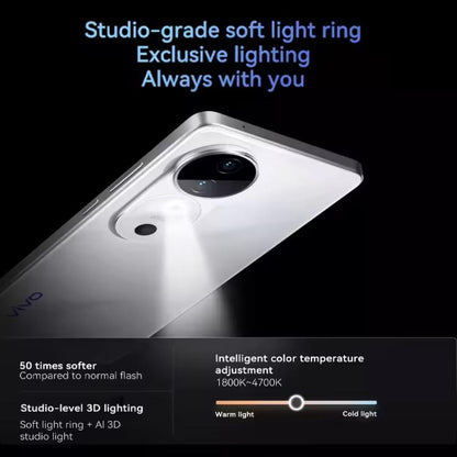 Vivo S19, 8 GB + 256 GB, Face ID / Identificación de huellas dactilares en pantalla, 6,78 pulgadas Android 14 Snapdragon 7 Gen 3 Octa Core, OTG, NFC, Red: 5G, 12GB+256GB