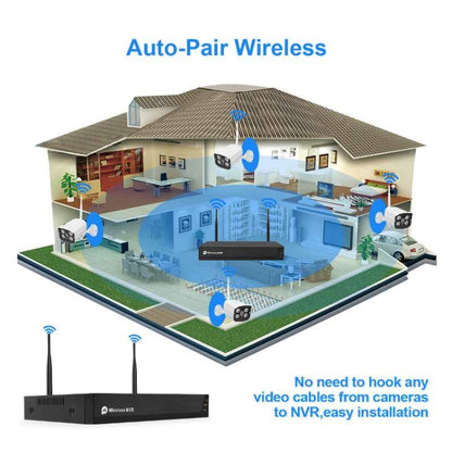 QS200-4 2.0MP 1080P HD Wireless Network Video Recorder Camera Kit