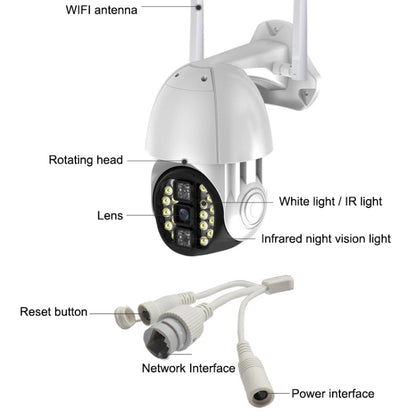 Cámara Inalámbrica WiFi HD Para Exteriores Visión Nocturna Impermeable Q20