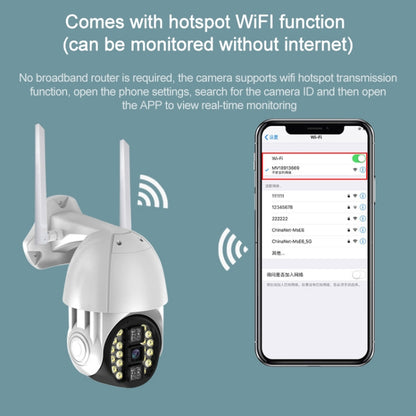 Cámara Inalámbrica WiFi HD Para Exteriores Visión Nocturna Impermeable Q20