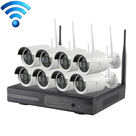 Bullet IP Camera Kit + NVR Kit K9608W-PE2013W 8CH HD 960P 2.4GHz WiFi