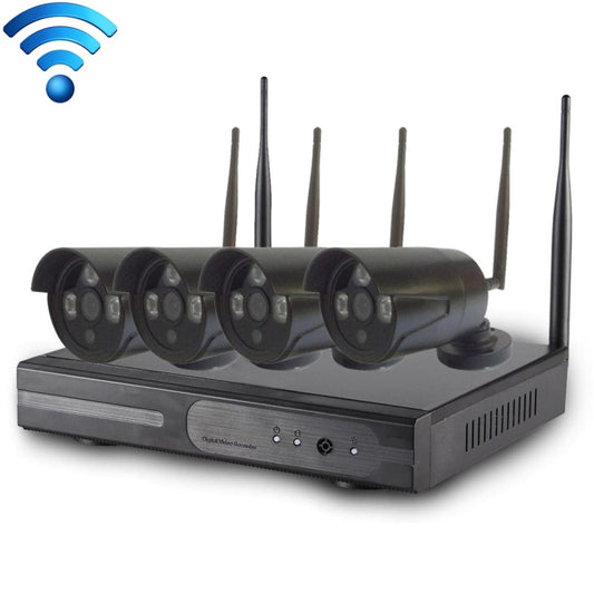 Kit Cámaras Bullet IP WiFi 4CH HD 720P 2.4GHz + Kit NVR