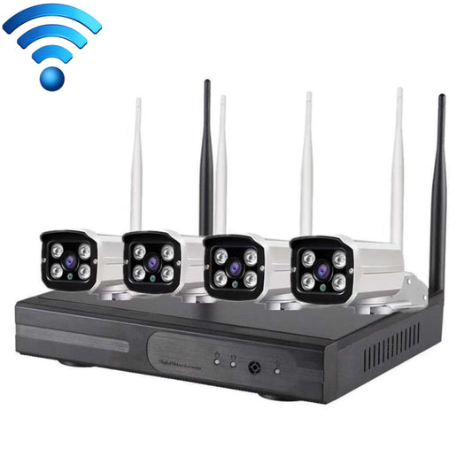 Kit Cámaras Bullet IP WiFi 4CH HD 720P 2.4GHz + Kit NVR 4CH HD