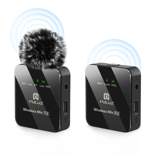 PULUZ Wireless Lavalier Microphone 1 TX + 1 RX, 1 TX + 1 RX