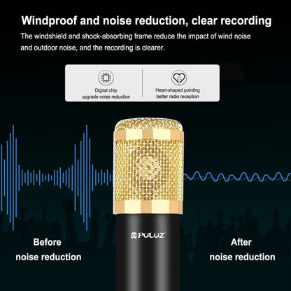 PULUZ Condenser Microphone Professional Singing Microphone for Studio Broadcasting