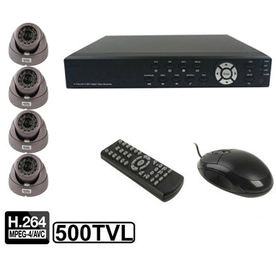 Kit Vídeo Digital Integrada 4 Canales 500TVL