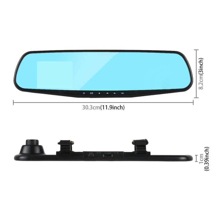 Universal Rearview Mirror 480P Wide Angle Vision 140 Degree