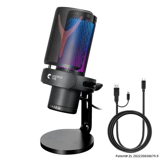 Yanmai GM7 USB Gaming Laptop Microphone with RGB Light GM7