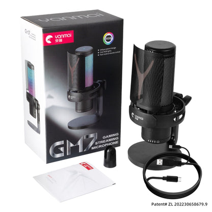 Yanmai GM7 USB Gaming Laptop Microphone with RGB Light GM7