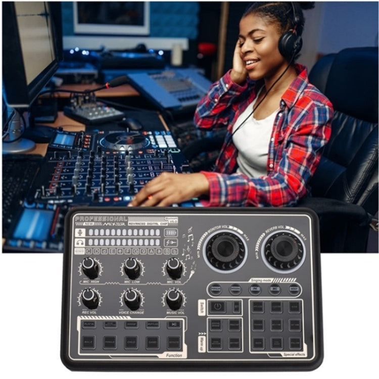 Professional Audio Mixer with Multifunctional Live Sound Card SK600