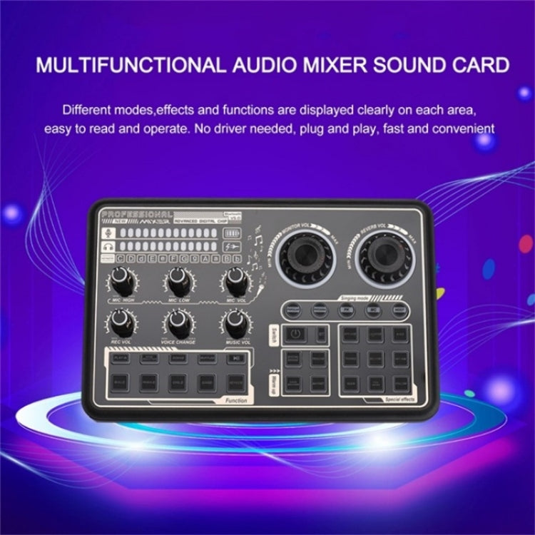 Professional Audio Mixer with Multifunctional Live Sound Card SK600