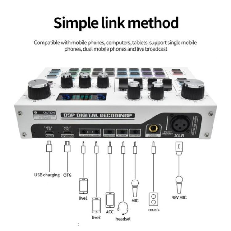 X7 48V Live Streaming Audio Mixer