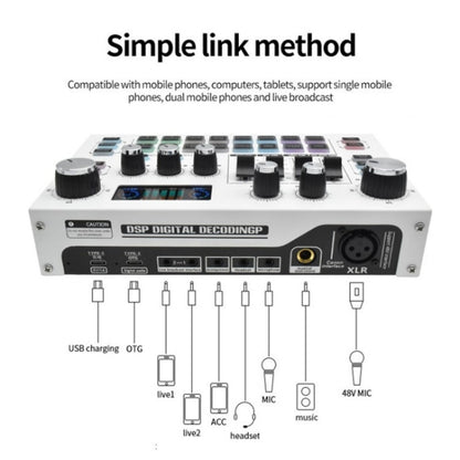 X7 48V Live Streaming Audio Mixer