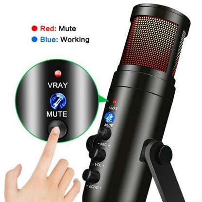 MU900 Max Multi-Purpose Condenser Microphone with Desktop Stand and RGB Light