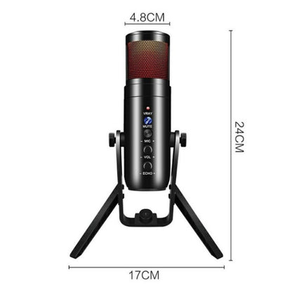 MU900 Max Multi-Purpose Condenser Microphone with Desktop Stand and RGB Light