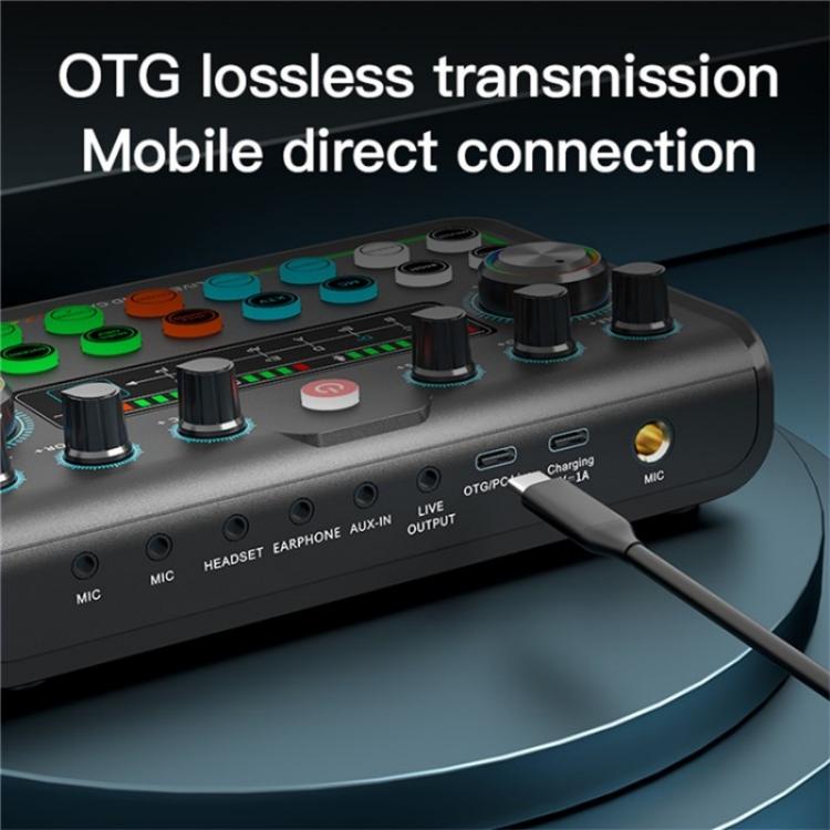 Tarjeta de Sonido En Vivo P99 Con Mezclador de DJ Convertidor de Voz Y Mezclador de Audio