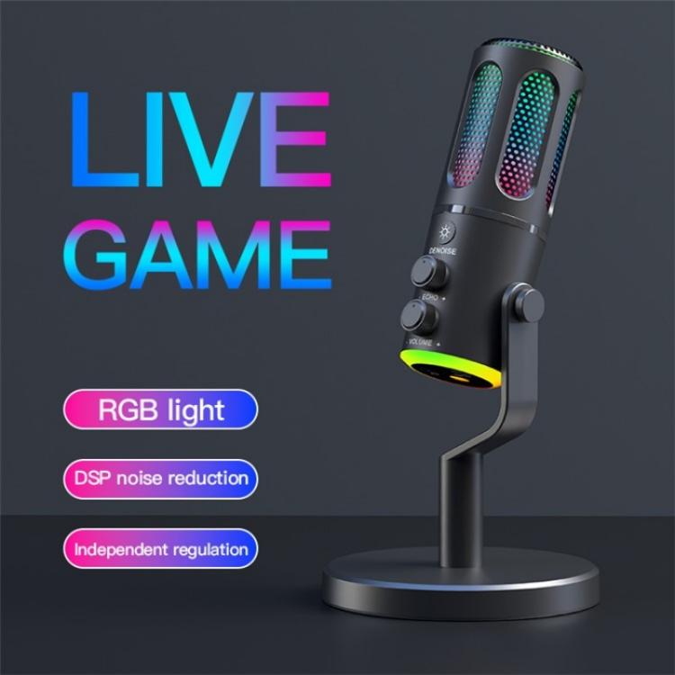 SU8 RGB Desktop Microphone with Noise Reduction for Recording and Gaming