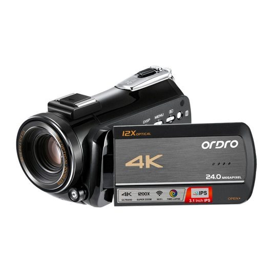 4K HD Camcorder Night Vision WiFi 12X Optical Zoom Digital Video DV ORDRO AC5