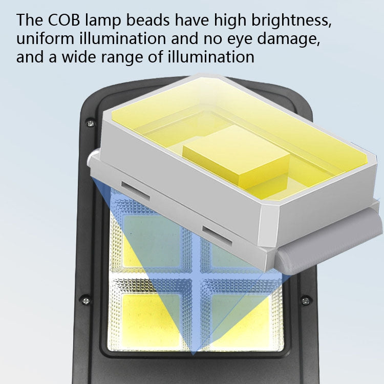 Outdoor Solar Powered Lamp + Multifunction Remote Control Street Light Control 6COB 10W