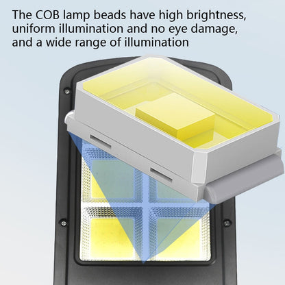 Outdoor Solar Powered Lamp + Multifunction Remote Control Street Light Control 6COB 10W