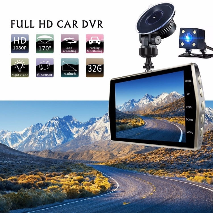 Front and Rear Driving Video Camera Night Vision Dual Lens HD 1080P 