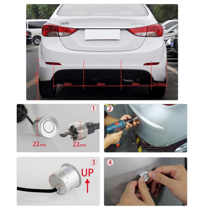 Universal Wireless Reverse Radar with LED Display and Automatic Alarm PZ312W