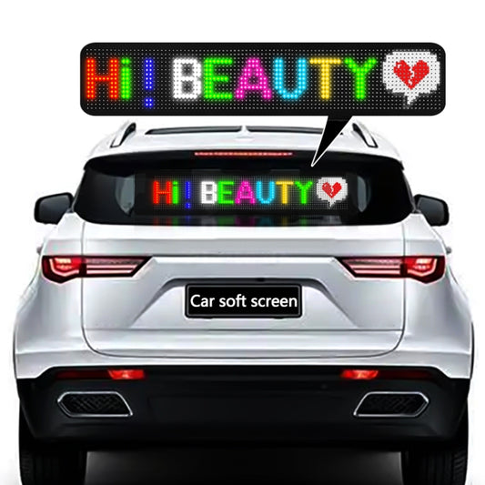 Flexible LED color rear window display for vehicles, 276x90mm, 532x90mm, 788x90mm, 260x150mm, 500x150mm
