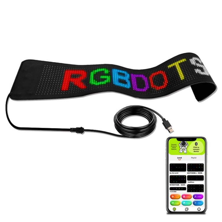 Pantalla electrónica LED flexible de color de la ventana trasera del vehículo, 276x90mm, 532x90mm, 788x90mm, 260x150mm, 500x150mm