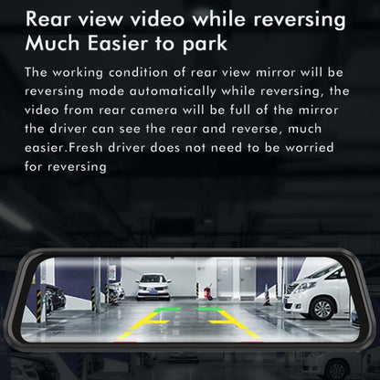 Anytek M12 Rearview Mirror Driving Recorder Dual Record 2K Touch Screen Reverse M12