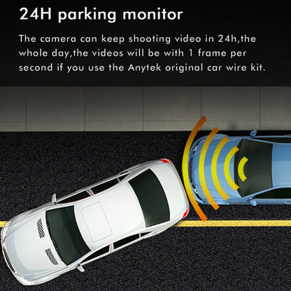 Anytek M12 Rearview Mirror Driving Recorder Dual Record 2K Touch Screen Reverse M12