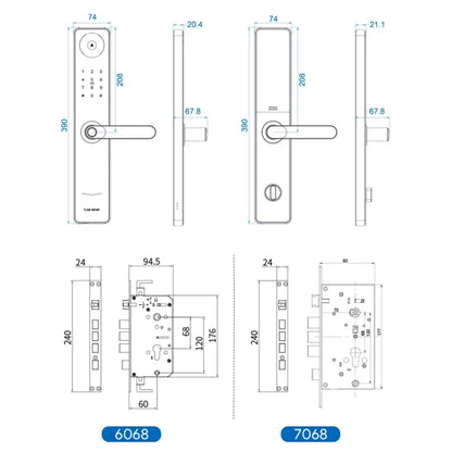Cerradura De Puerta Inteligente Con Huella Dactilar Y Contraseña Locstar A60 Con Timbre
