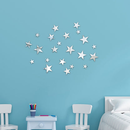 Espejo Pegatinas de Pared Acrílico Estrellas Decoración del Hogar 20 Unids/Set