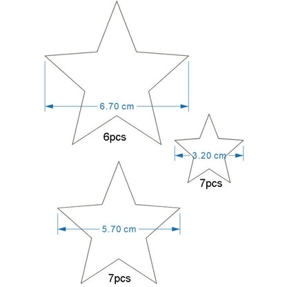 Espejo Pegatinas de Pared Acrílico Estrellas Decoración del Hogar 20 Unids/Set