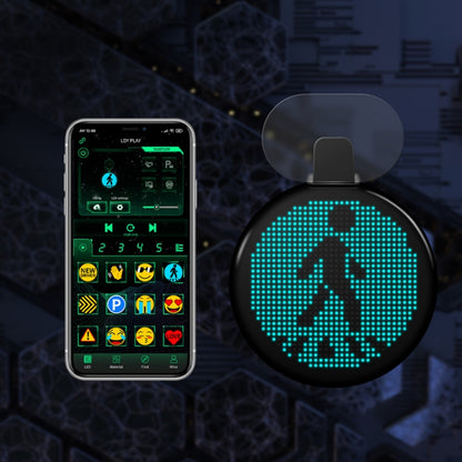 LED Personalizado Pixel Emoji Para Coche Bluetooth Control Remoto Pantalla Interactiva AI