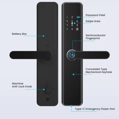Cerradura Electrónica Inteligente Con Huella Dactilar Locstar A50
