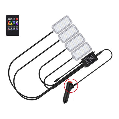Luz LED Ambiente Con Ritmo Musical Para Coche Con Control Por Voz Y 8 Colores 5V USB