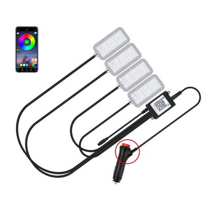 Luz LED Ambiente Con Ritmo Musical Para Coche Con Control Por Voz Y 8 Colores 5V USB