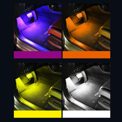 Luz LED Ambiente Con Ritmo Musical Para Coche Con Control Por Voz Y 8 Colores 5V USB