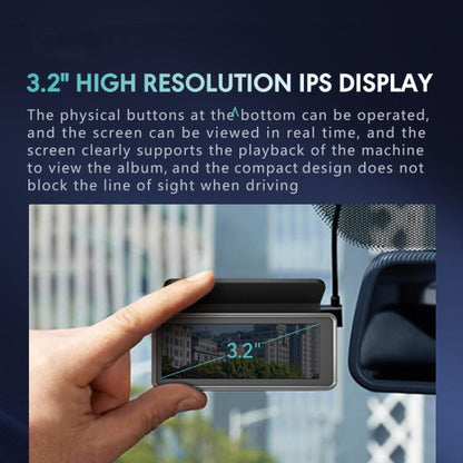 Anytek T1 PRO 3.2 Inch 2K HD Dual Night Vision Car Camera 