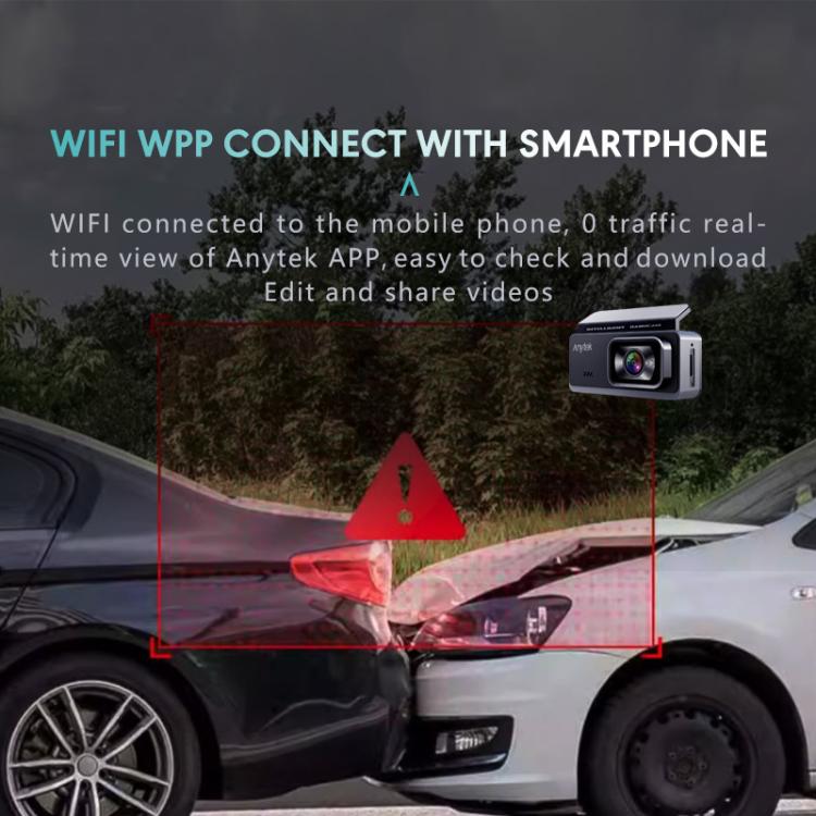 Anytek T1 PRO 3.2 Inch 2K HD Dual Night Vision Car Camera 