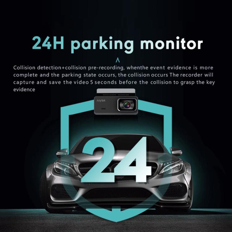 Anytek T1 PRO 3.2 Inch 2K HD Dual Night Vision Car Camera 
