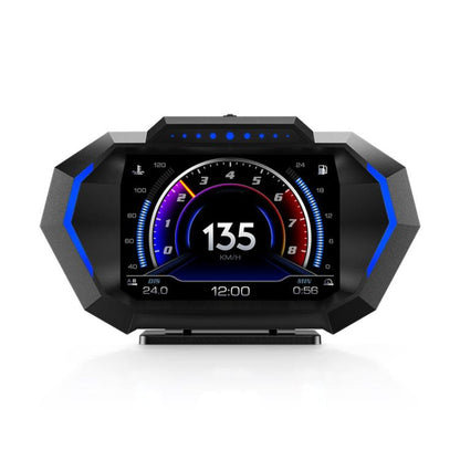 Pantalla HUD Multifuncional Universal Velocímetro Digital Medidor de Pantalla HUD P24 OBD+GPS