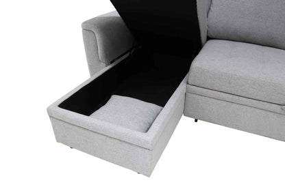 Sofá Cama Con Almacenaje 2049 Cojín Capitonado Y 2 Almohadas - Alex Bazar Mx